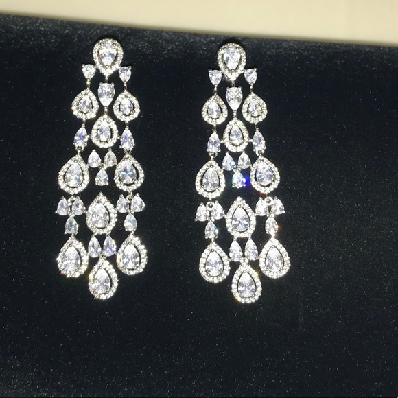 6ct Marquis Chandelier Earrings - Picture 10 of 12